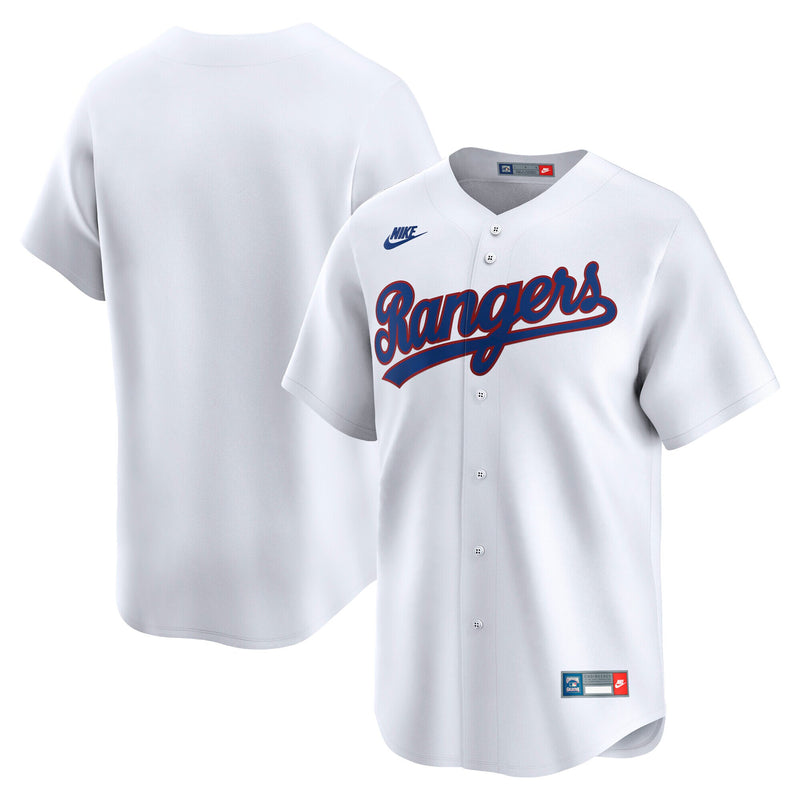 Texas Rangers Nike White Cooperstown Collection Limited Jersey
