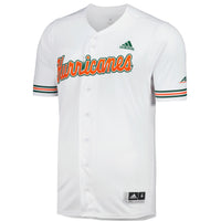 Miami Hurricanes adidas Replica Baseball Jersey - White