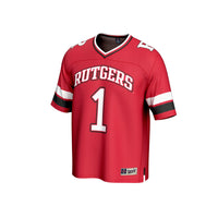 #1 Rutgers Scarlet Knights GameDay Greats Lightweight Collegiate Football Fashion Jersey - Scarlet