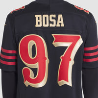San Francisco 49ers Nick Bosa Nike Black 2025 Rivalries Collection Stitched Limited Jersey