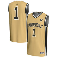 #1 Vanderbilt Commodores GameDay Greats Lightweight Collegiate Basketball Jersey - Gold