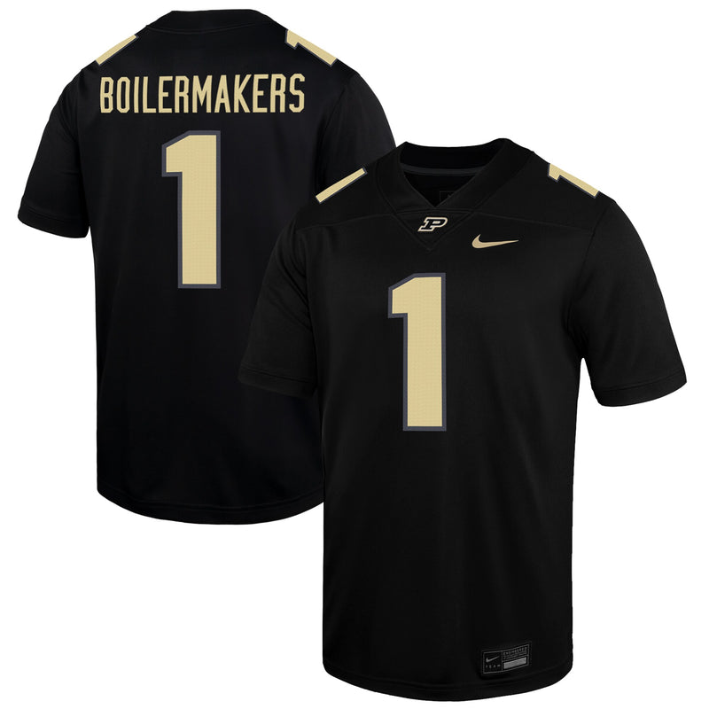 #1 Purdue Boilermakers Nike Alternate Game Jersey - Black
