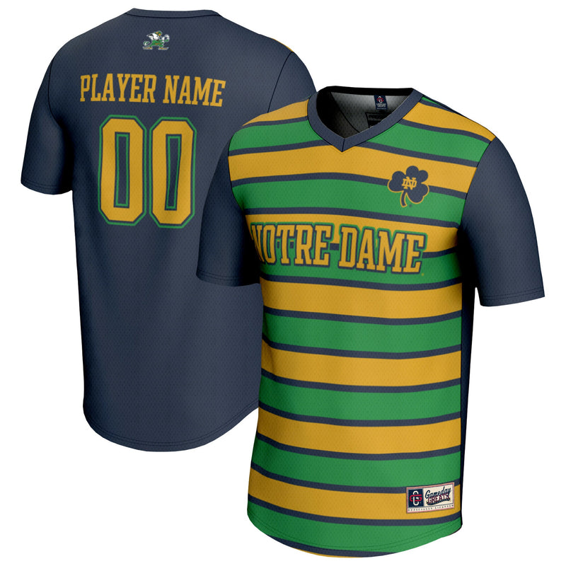 Notre Dame Fighting Irish GameDay Greats Collegiate Soccer NIL Pick-A-Player Fashion Jersey - Navy/Gold