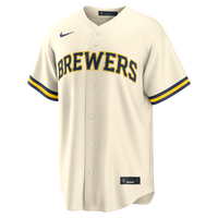Milwaukee Brewers Dustin May Nike Cream Home Replica Jersey