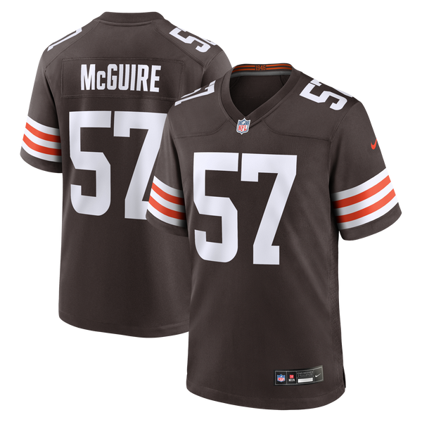 Cleveland Browns Isaiah McGuire Nike Brown Team Game Jersey