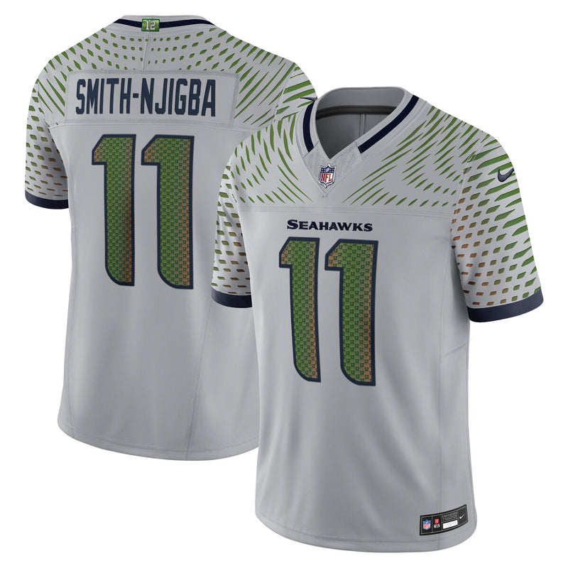 Seattle Seahawks Jaxon Smith-Njigba Nike Wolf Gray 2025 Rivalries Collection Stitched Limited Jersey