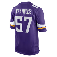Minnesota Vikings Chaz Chambliss Nike Purple Team Game Jersey