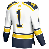 #1 Michigan Wolverines GameDay Greats Hockey Jersey - White
