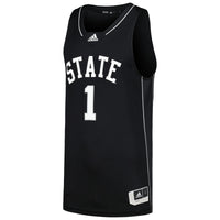 adidas #1 Black Mississippi State Bulldogs Swingman Basketball Jersey