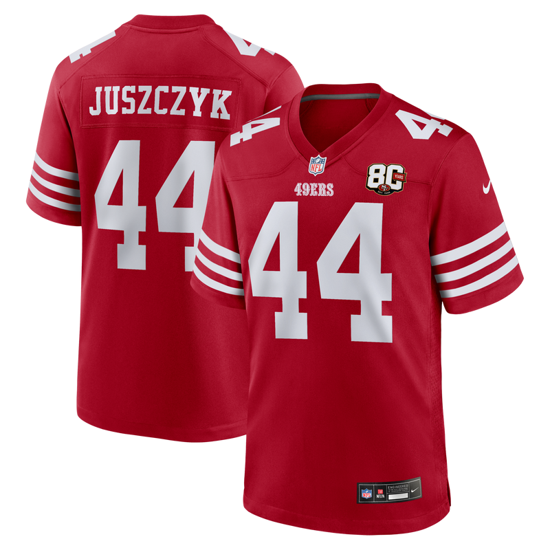 San Francisco 49ers Kyle Juszczyk Nike Scarlet 80th Anniversary Game Jersey