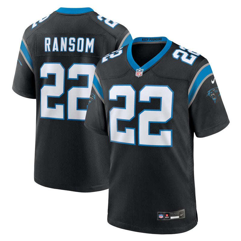 Carolina Panthers Lathan Ransom Nike Black Team Game Jersey