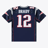 New England Patriots Tom Brady Mitchell & Ness Navy Super Bowl XXXVI Authentic Throwback Jersey