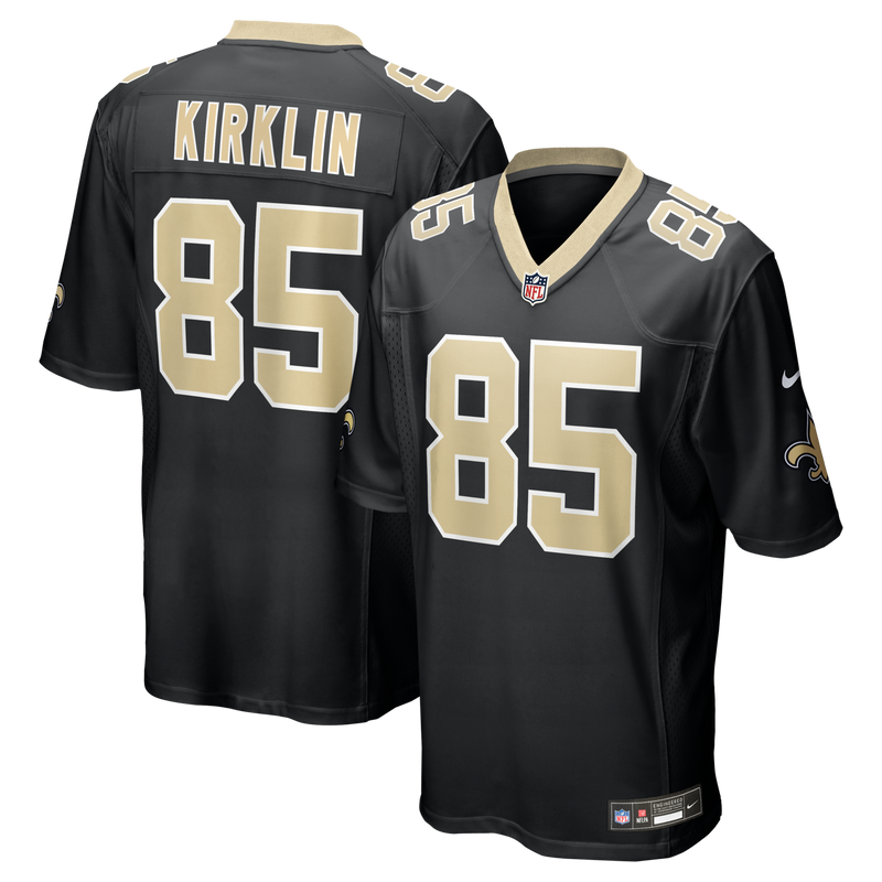 New Orleans Saints Jontre Kirklin Nike Black Team Game Jersey