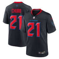 Houston Texans Nick Chubb Nike Navy Alternate 2 Game Jersey