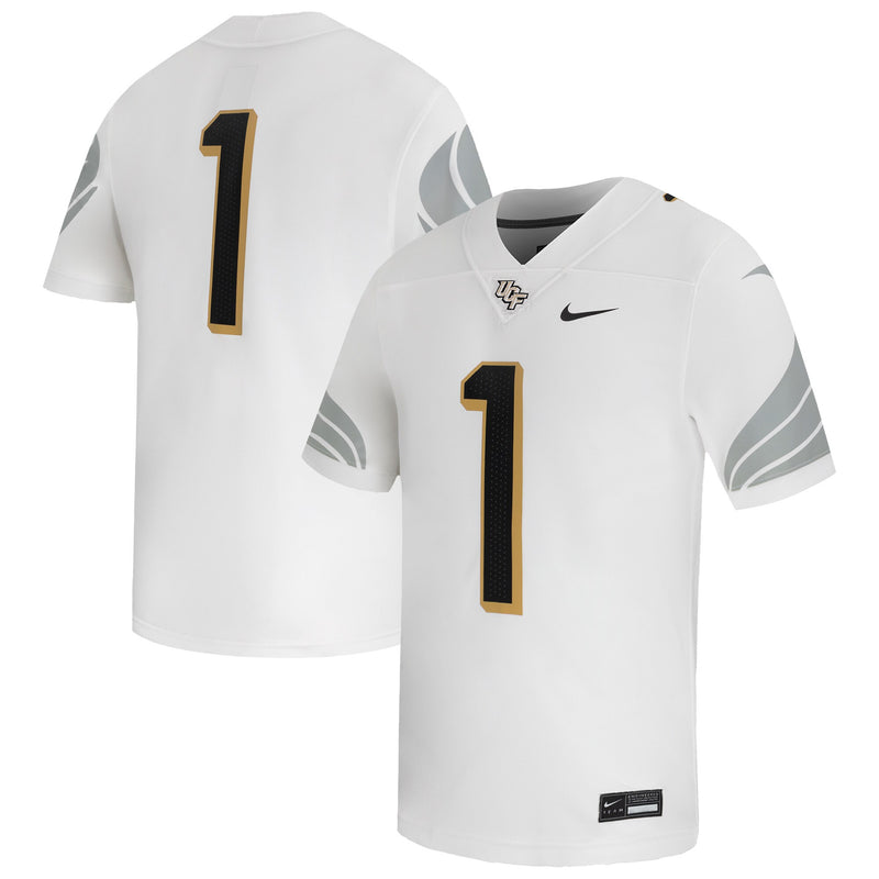 #1 UCF Knights Nike Away Game Football Jersey - White
