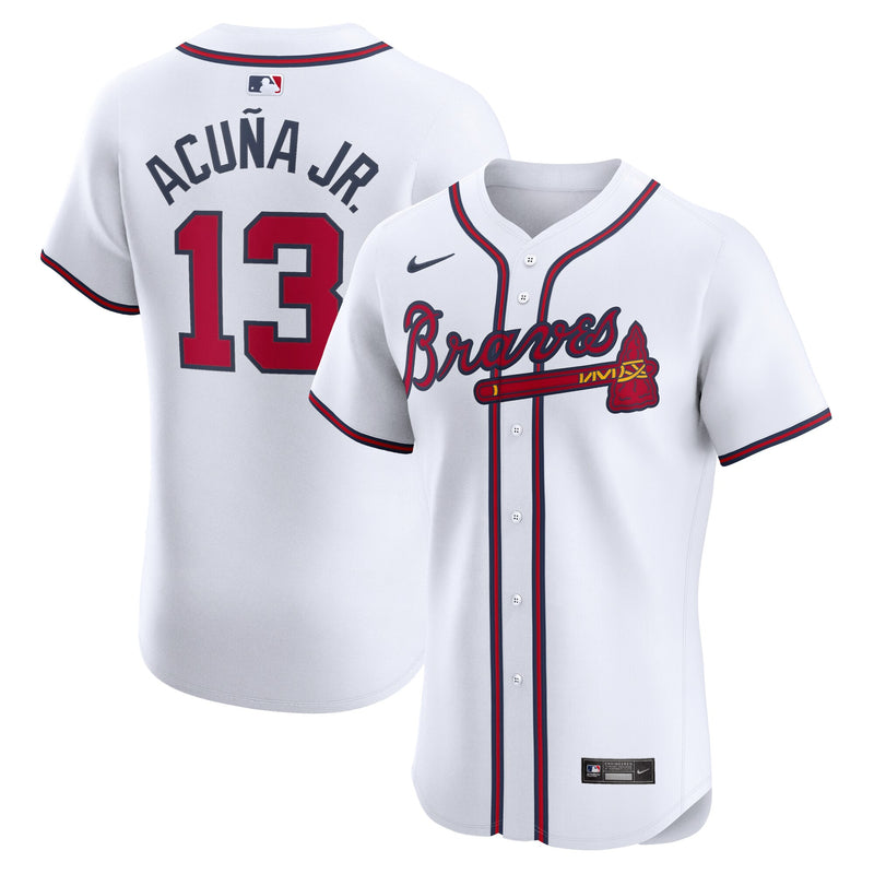 Atlanta Braves Ronald Acuña Jr. Nike White Home Elite Jersey