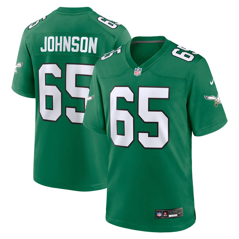 Philadelphia Eagles Lane Johnson Nike Kelly Green Alternate Game Jersey