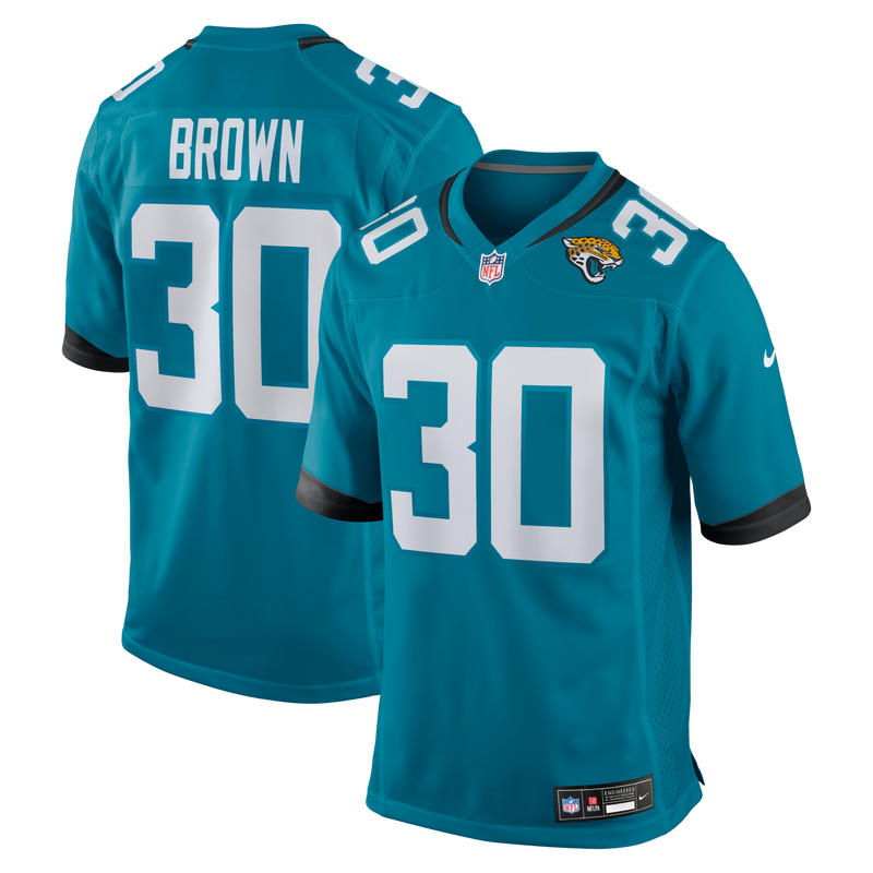Jacksonville Jaguars Montaric Brown Nike Teal Game Player Jersey