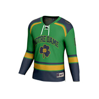 Notre Dame Fighting Irish GameDay Greats Lightweight Hockey NIL Pick-a-Player Fashion Jersey - Green