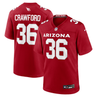Arizona Cardinals Kitan Crawford Nike Cardinal Team Game Jersey