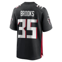 Atlanta Falcons Natrone Brooks Nike Black Team Game Jersey