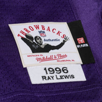 Baltimore Ravens Ray Lewis Mitchell & Ness Purple 1996 Authentic Throwback Jersey