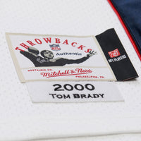 New England Patriots Tom Brady Mitchell & Ness White 2000 Authentic Jersey