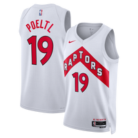 Toronto Raptors Nike Association Edition Swingman Jersey - White - Jakob Poeltl -