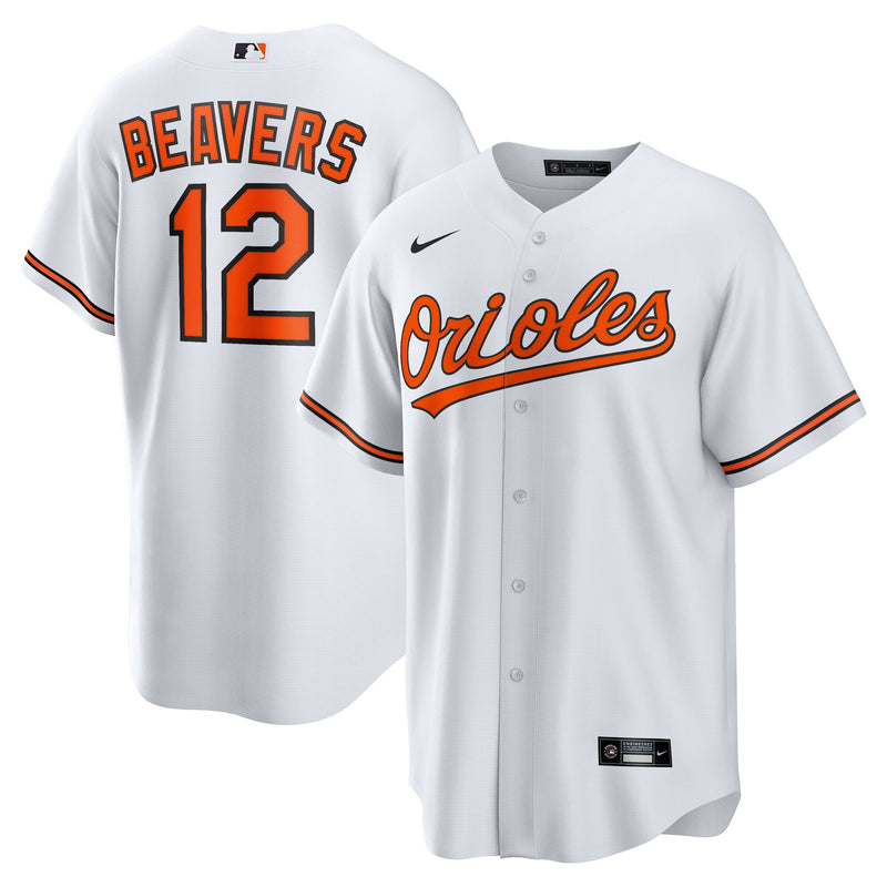 Baltimore Orioles Dylan Beavers Nike White Home Replica Jersey
