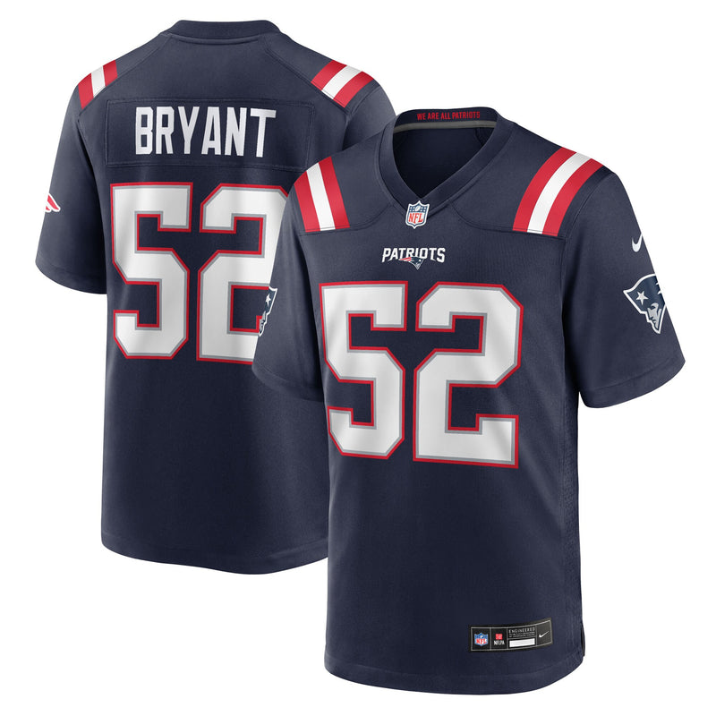 New England Patriots Marcus Bryant Nike Navy Team Game Jersey