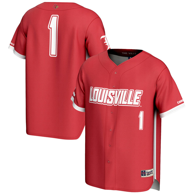 #1 Louisville Cardinals GameDay Greats Lightweight Baseball Fashion Jersey - Red