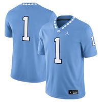 #1 North Carolina Tar Heels Jordan Brand Game Jersey - Carolina Blue