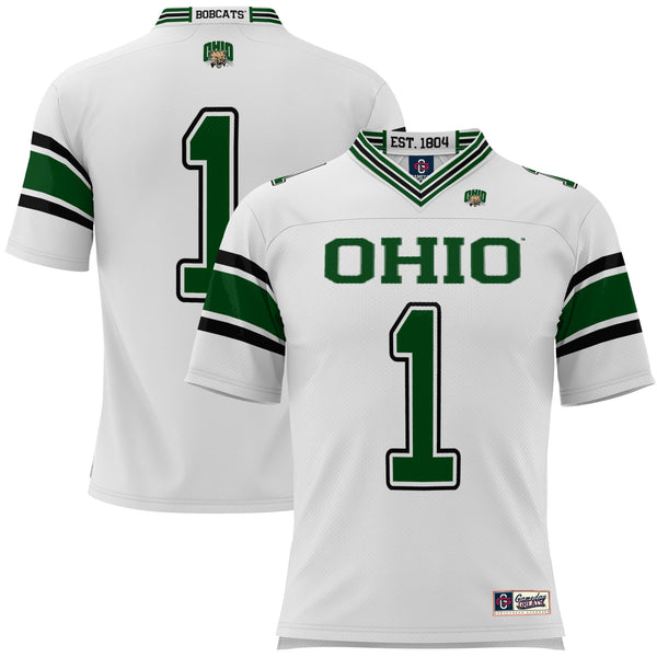 #1 Ohio Bobcats GameDay Greats Football Jersey - White