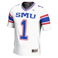 GameDay Greats #1 White SMU Mustangs Endzone Football Jersey