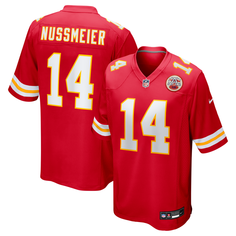 Kansas City Chiefs Garrett Nussmeier Nike Red Game Jersey