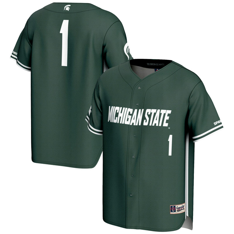 #1 Michigan State Spartans GameDay Greats Lightweight Baseball Jersey - Green
