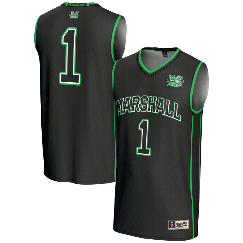 #1 Marshall Thundering Herd GameDay Greats Lightweight Basketball Jersey - Black