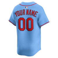 St. Louis Cardinals Nike Light Blue Alternate Limited Custom Jersey
