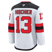 New Jersey Devils Nico Hischier Fanatics White Away Premium Jersey