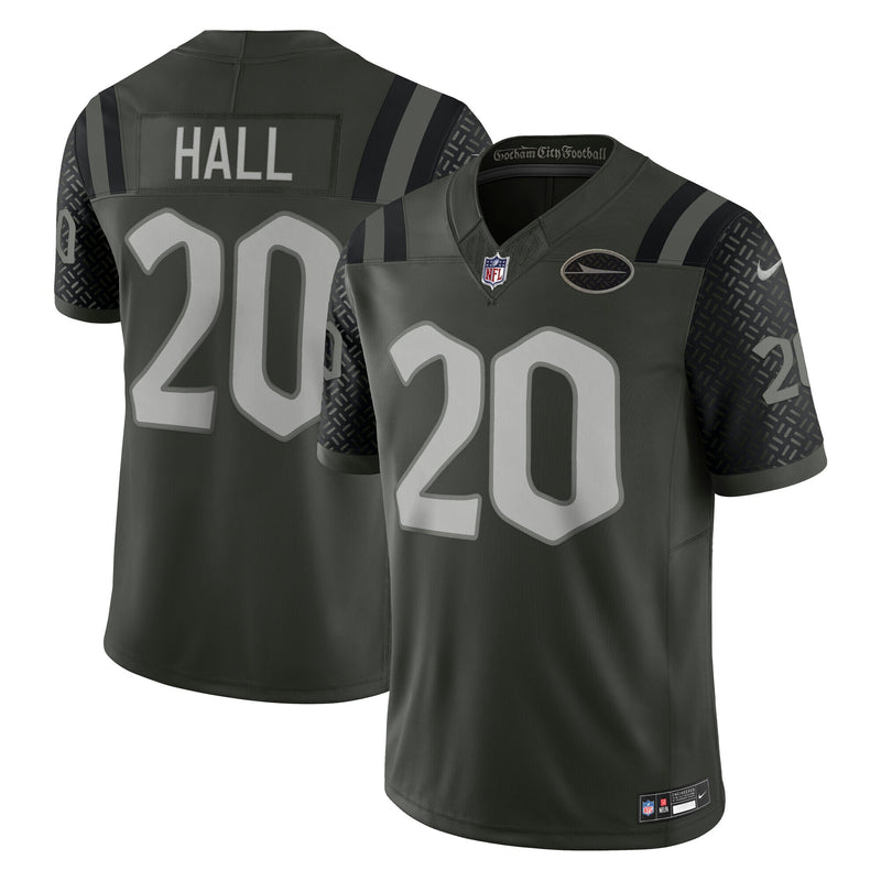 New York Jets Breece Hall Nike Gotham Green 2025 Rivalries Collection Stitched Limited Jersey