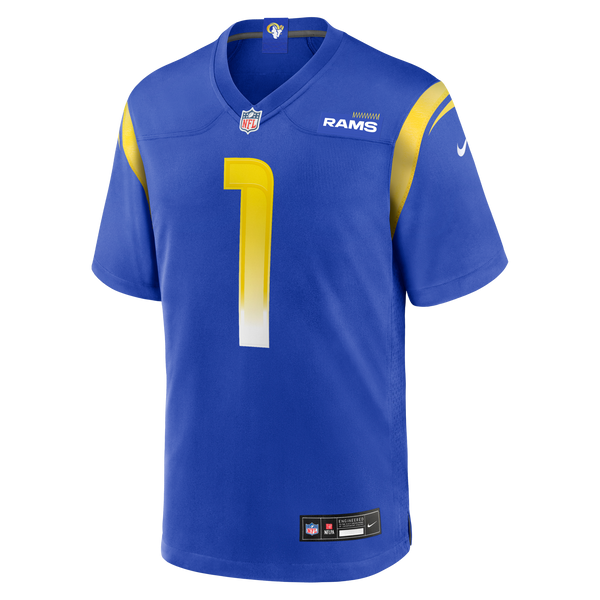 Los Angeles Rams Number 1 Dad Nike Royal Game Jersey