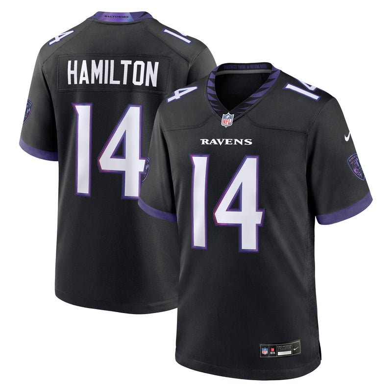 Baltimore Ravens Kyle Hamilton Nike Black Alternate Game Jersey