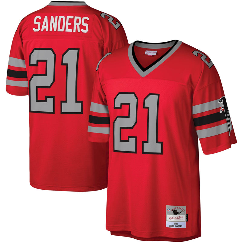 Atlanta Falcons Deion Sanders Mitchell & Ness Red Legacy Replica Jersey