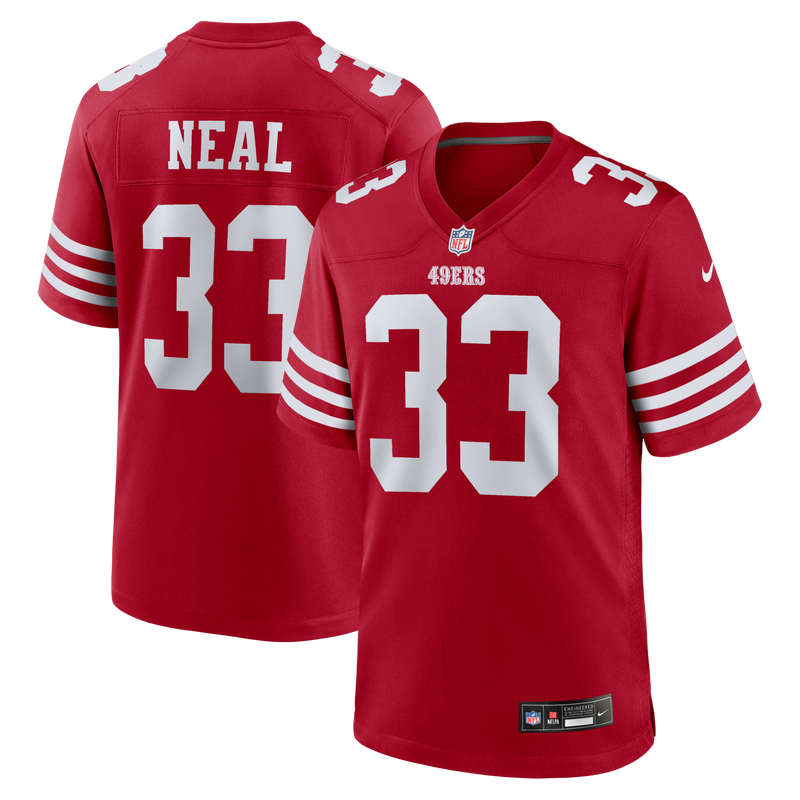 San Francisco 49ers Siran Neal Nike Scarlet Team Game Jersey