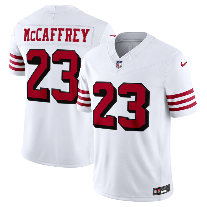 San Francisco 49ers Christian McCaffrey Nike White Alternate Vapor F.U.S.E. Stitched Limited Jersey