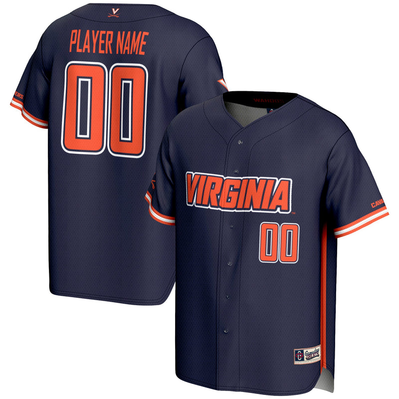 Virginia Cavaliers GameDay Greats NIL Pick-A-Player Lightweight Baseball Jersey - Navy