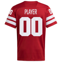Nebraska Huskers adidas NIL Pick-A-Player Home Premier Football Jersey - Scarlet
