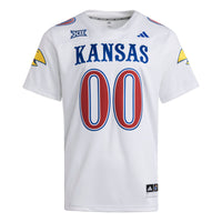 #00 Kansas Jayhawks adidas Premier Strategy Jersey - White