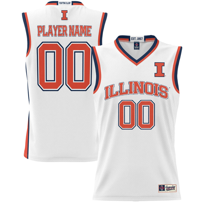 Illinois Fighting Illini GameDay Greats Lightweight NIL Pick-A-Player Basketball Jersey - White