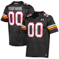 Maryland Terrapins Under Armour Custom Replica Football Jersey - Black